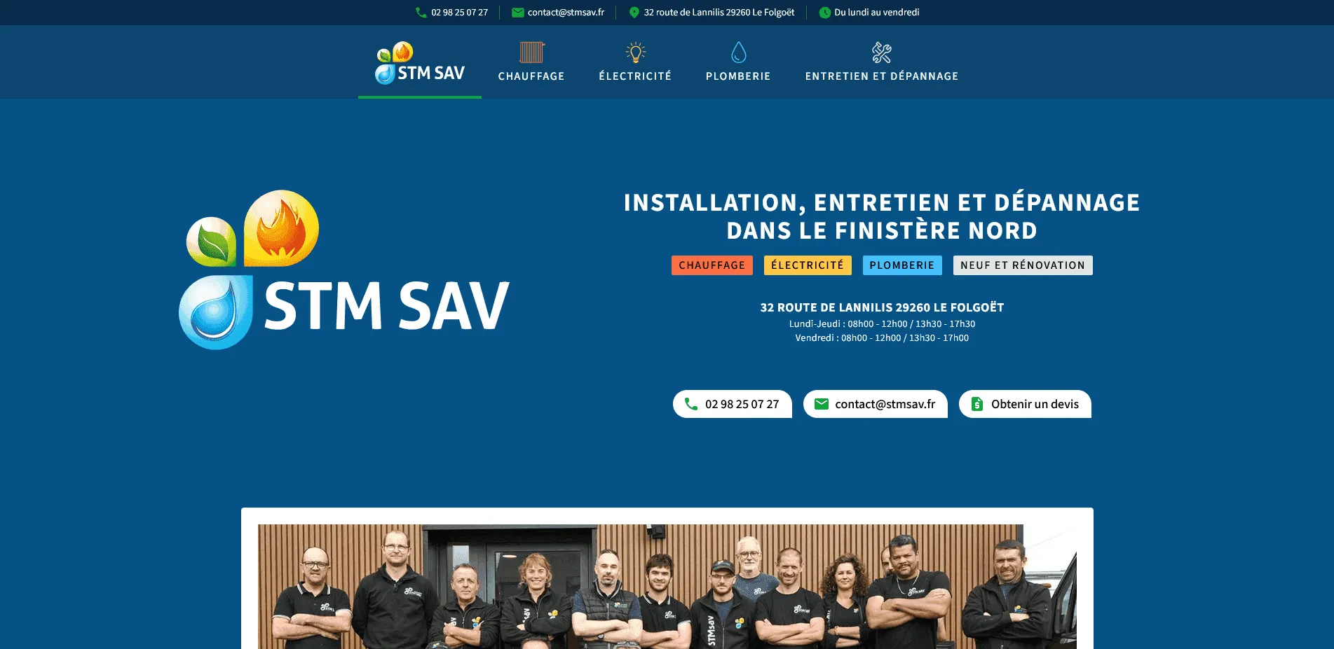 Capture d'écran de STM SAV